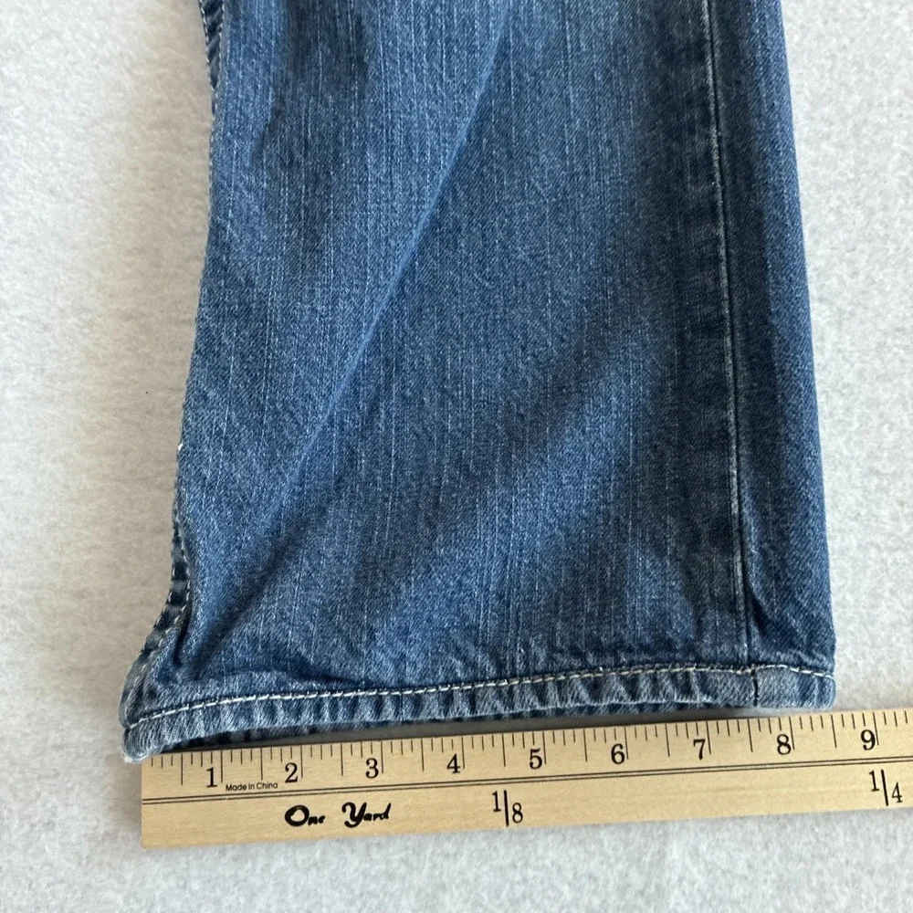 True Religion Ricky Blue Jeans Mens 36x26 (27) Flap Pocket Y2K Stitch Lot Of 2